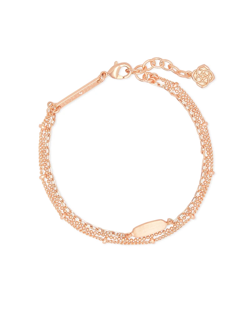 Fern Multi Strand Bracelet in Rose Gold