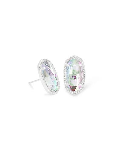 Ellie Silver Stud Earrings Dichroic Glass