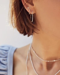 0.3 ct Cybil 14k Rose Gold Earrings in White Diamond