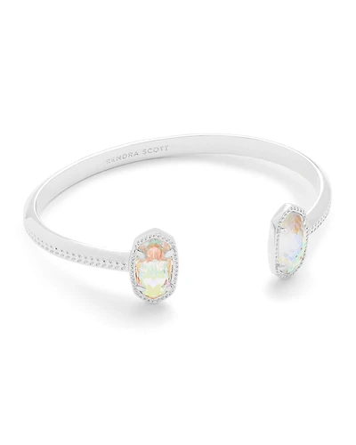 Elton Silver Cuff Bracelet Dichroic Glass