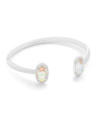 Elton Silver Cuff Bracelet Platinum Drusy