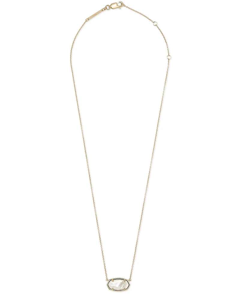 Elisa 18k Gold Vermeil Pendant Necklace in Ivory Mother-of-Pearl