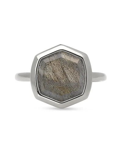 Davis Sterling Silver Cocktail Ring Dichroic Glass