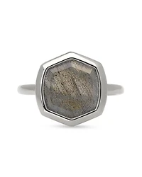Davis Sterling Silver Cocktail Ring Dichroic Glass