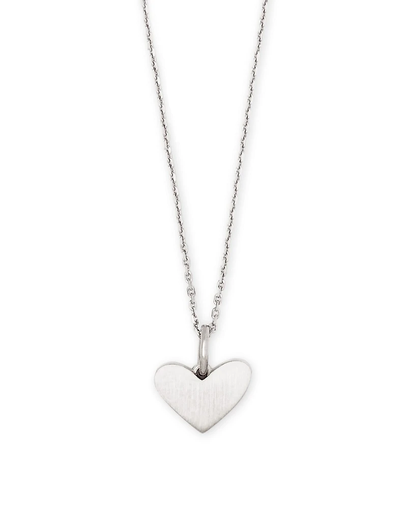 Ari Heart Charm Necklace In Sterling Silver
