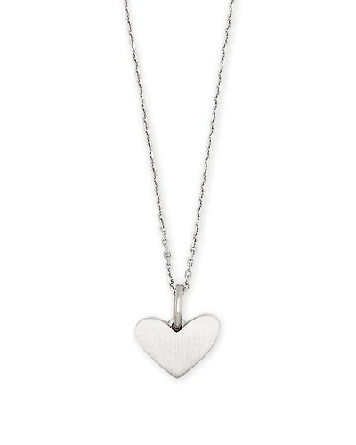 Ari Heart Charm Necklace In Sterling Silver