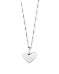 Ari Heart Charm Necklace In Sterling Silver