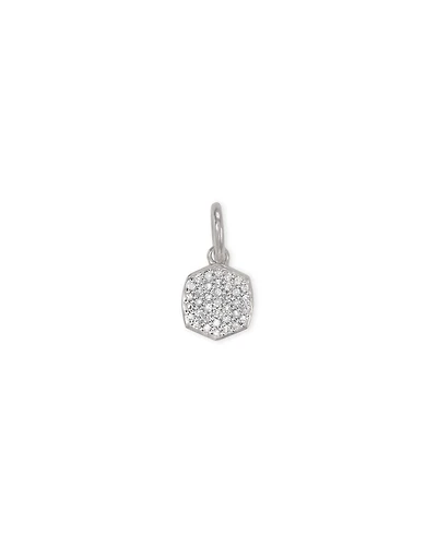 Davis Sterling Silver Charm in White Diamond