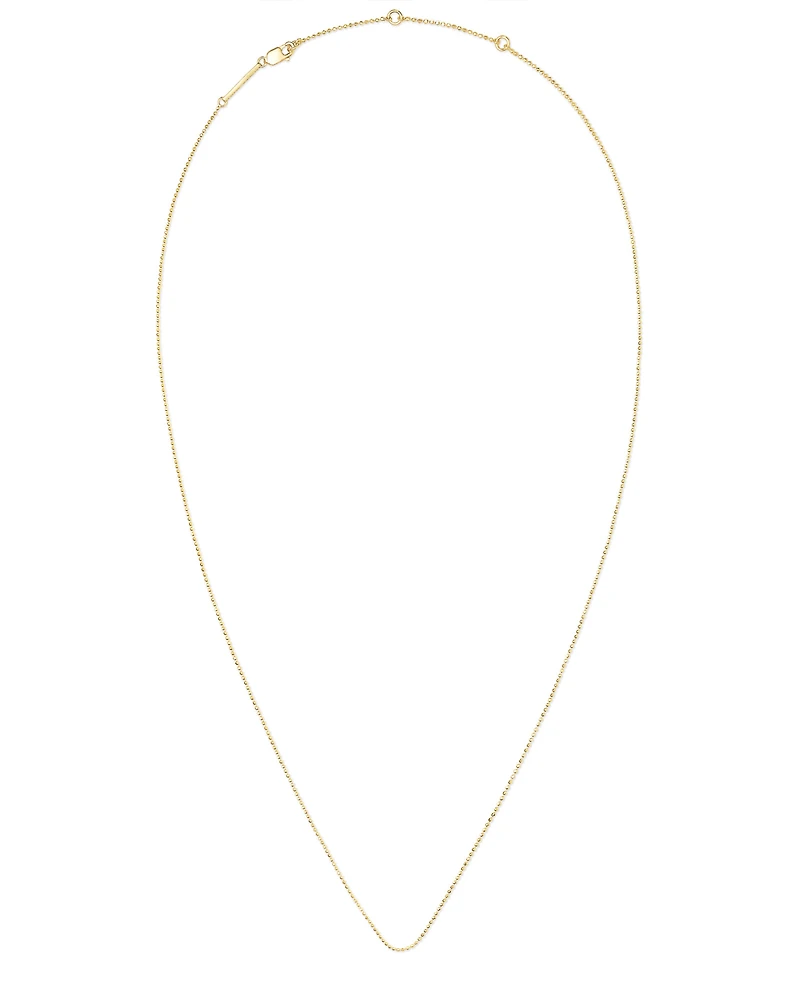 22 Inch Ball Chain Necklace in 18k Gold Vermeil