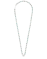 Davis Sterling Silver Beaded Pendant Necklace in Turquoise