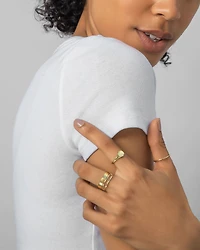 Larissa Band Ring Rose 18k Gold Vermeil