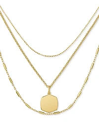 Davis Triple Strand Necklace in 18k Yellow Gold Vermeil