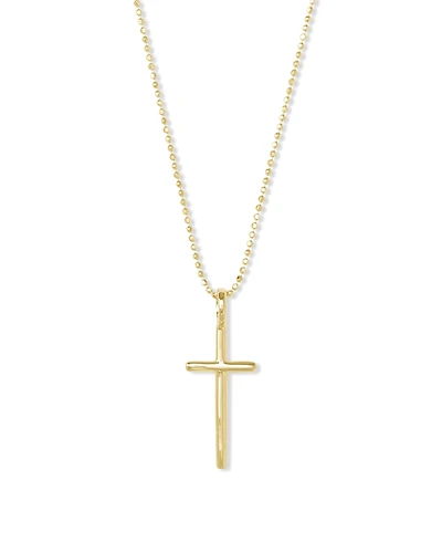 Cross Charm Pendant Necklace 18k Gold Vermeil
