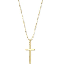 Cross Charm Pendant Necklace 18k Gold Vermeil