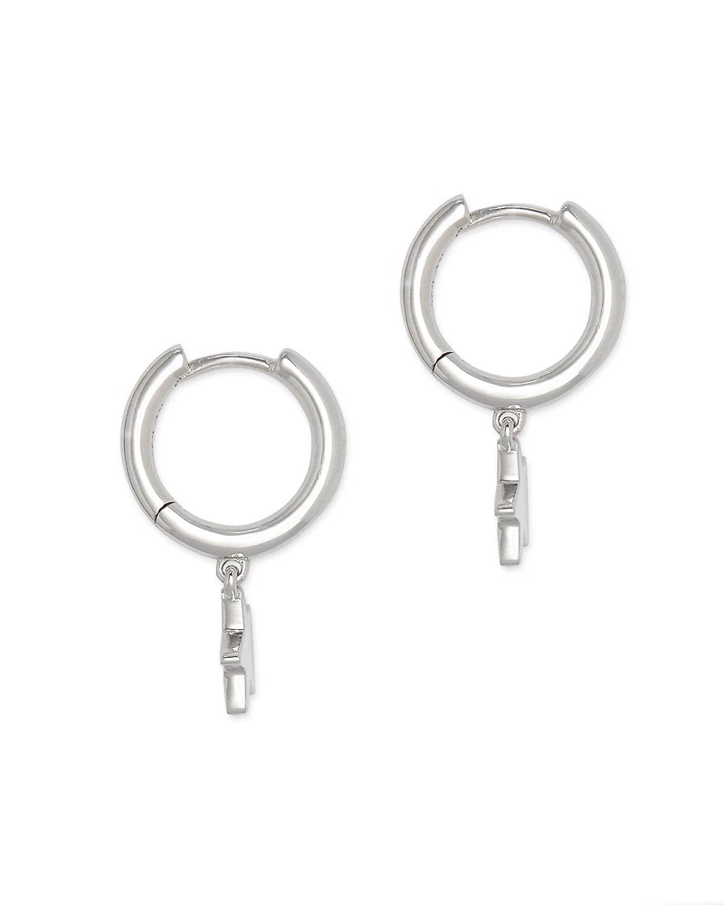 Jae Star Huggie Earrings in Sterling Silver