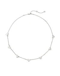 Ari Heart Strand Necklace in Sterling Silver