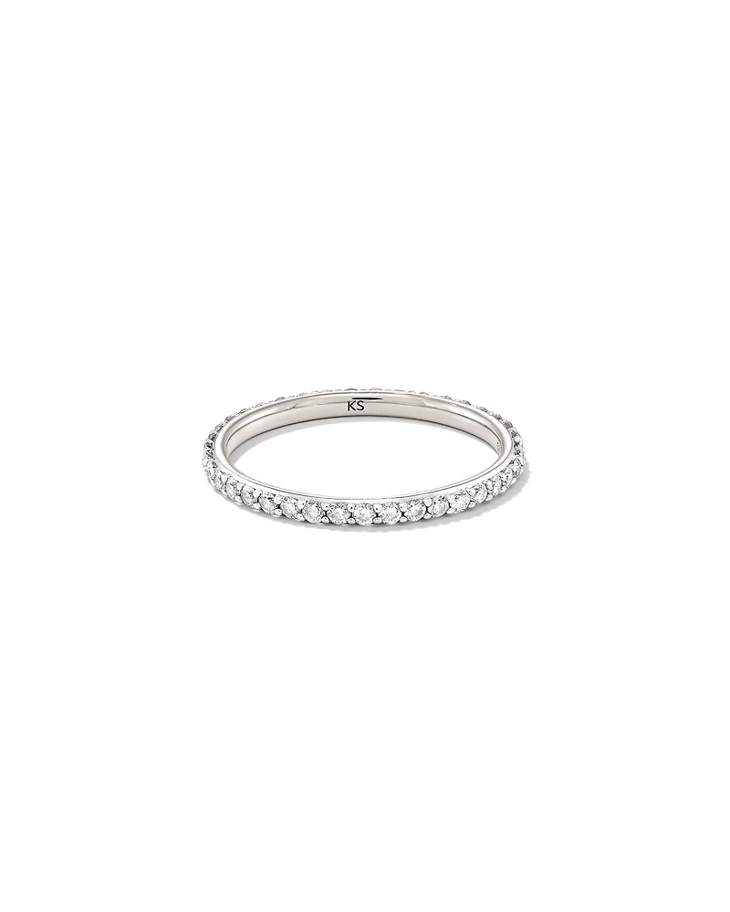 ct Marilyn 14k White Gold Full Eternity Band Ring Diamond