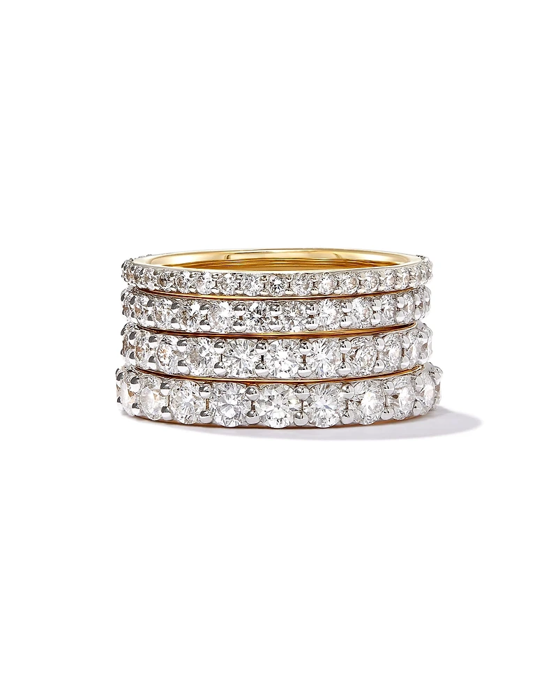 ct Marilyn 14k White Gold Full Eternity Band Ring Diamond