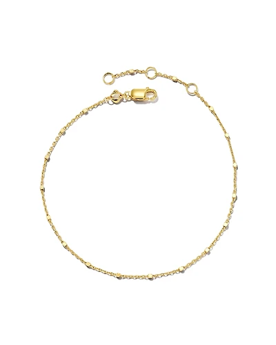 Single Satellite Chain Bracelet Sterling Silver & 18k Yellow Gold Vermeil