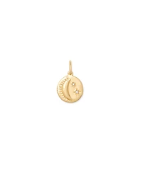 Celestial Coin Charm in 18k Gold Vermeil