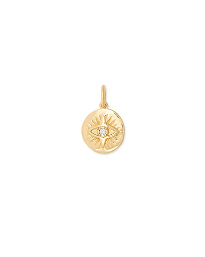 Evil Eye Coin Charm in 18k Gold Vermeil