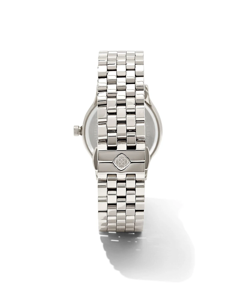 Alex Gold Tone Stainless Steel 35mm Watch Green Malachite