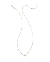 Delicate Cross Pendant Necklace 14k Yellow Gold