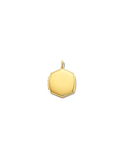 Davis Locket Charm in 18k Yellow Gold Vermeil