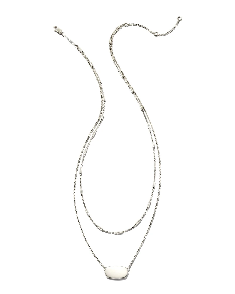 Elisa Multi Strand Necklace in Sterling Silver
