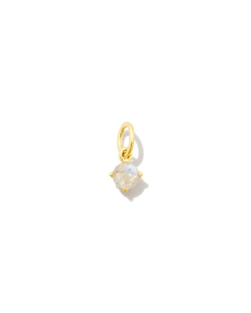 Blakely 18k Gold Vermeil Charm Rainbow Moonstone