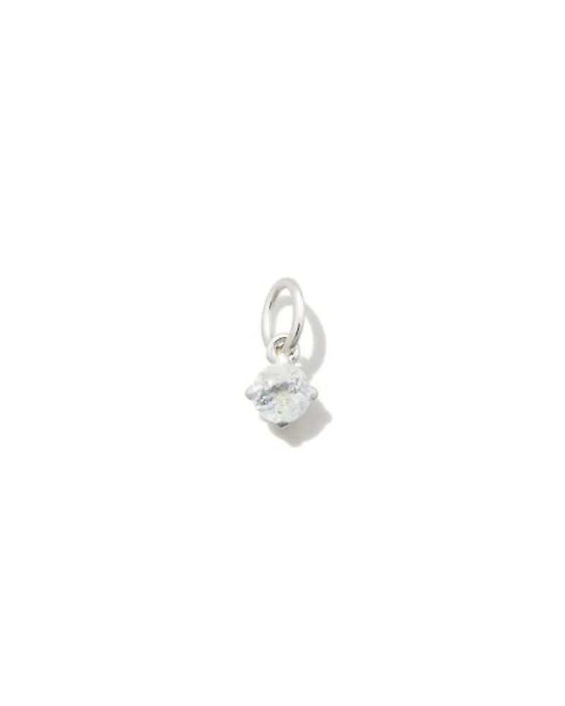 Blakely Sterling Silver Charm in Rainbow Moonstone