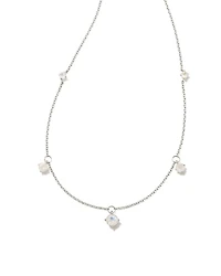 Blakely Sterling Silver Strand Necklace in Rainbow Moonstone