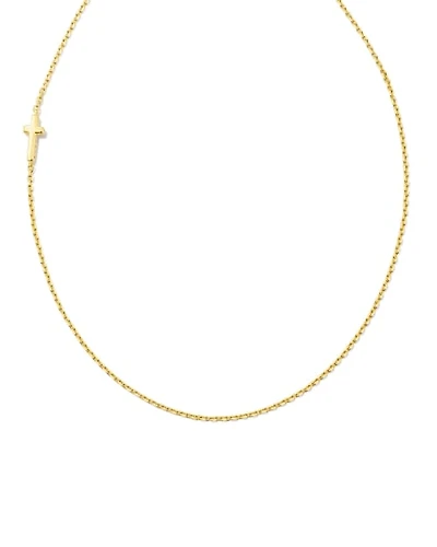 Cross Inline Necklace 18k Gold Vermeil
