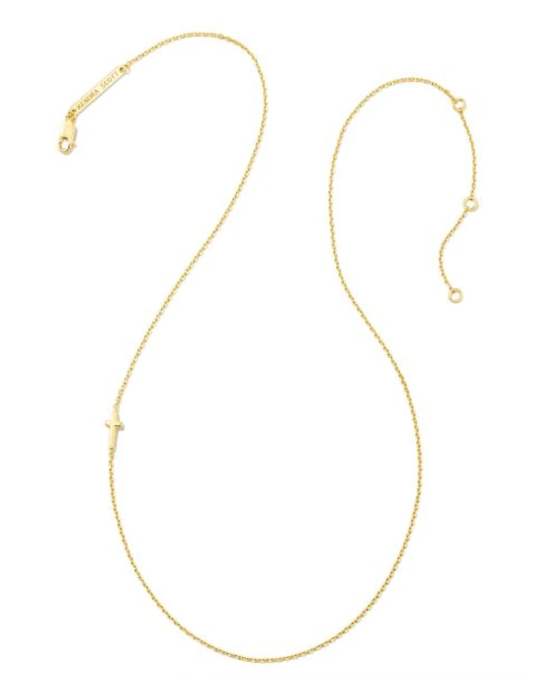 Cross Inline Necklace 18k Gold Vermeil