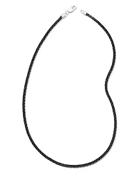 Beck 24" Thin Round Box Chain Necklace in Hematite