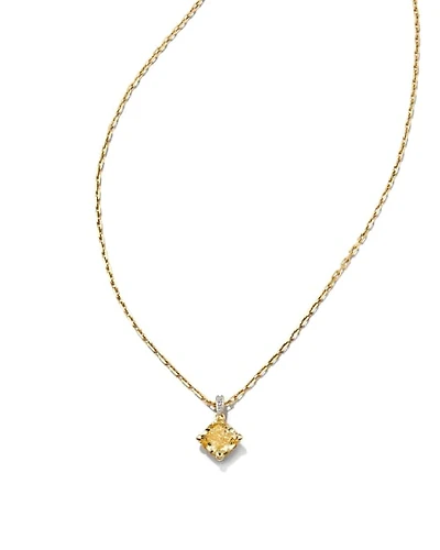 1.014 ct 20th Anniversary Dira 14k Yellow Gold Cushion Cut Pendant Necklace in Yellow Lab Grown Diamond