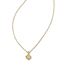 1.014 ct 20th Anniversary Dira 14k Yellow Gold Cushion Cut Pendant Necklace in Yellow Lab Grown Diamond