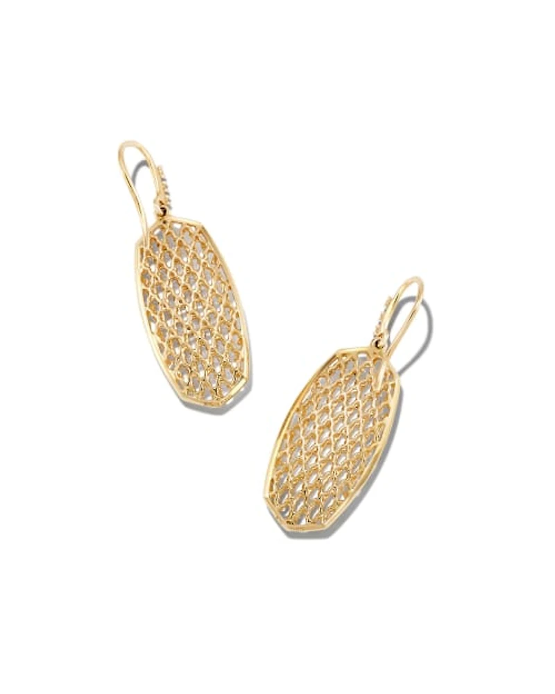 1.53 ct 20th Anniversary Ellen 14k Yellow Gold Drop Earrings in White Diamond