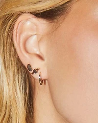 0.19 ct Stella 14k Yellow Gold Stud Earrings in Black Diamond