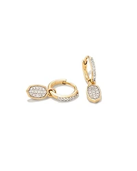Marisa 14k Yellow Gold Huggie Earrings White Diamond
