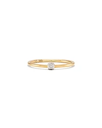Stella 14k Yellow Gold Band Ring White Diamond