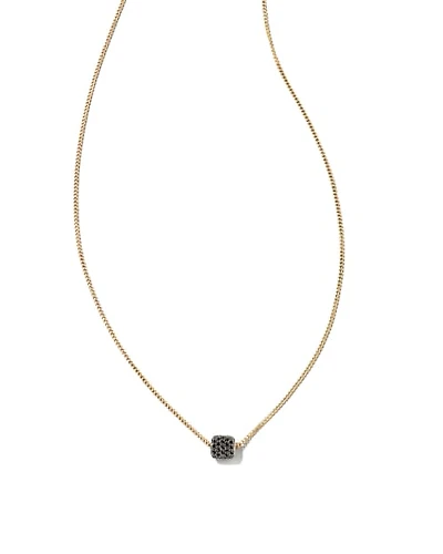 0.17 ct Stella 14k Yellow Gold Pendant Necklace in Black Diamond