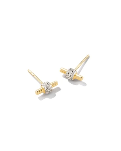 0.17 ct Stella 14k Yellow Gold Stud Earrings White Diamond