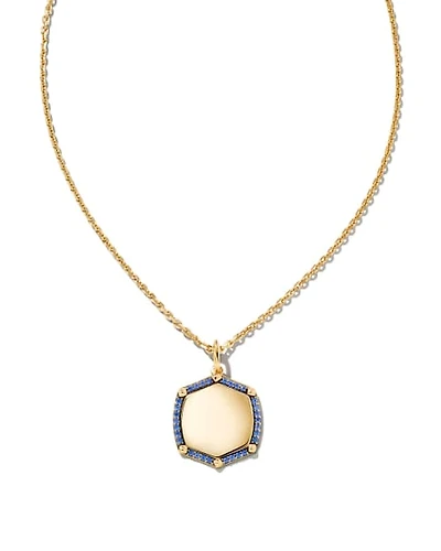 Davis 18k Gold Vermeil Luxe Charm Necklace Sapphire