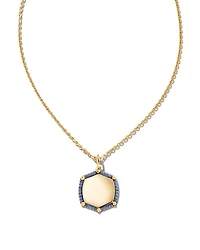 Davis 18k Gold Vermeil Luxe Charm Necklace Sapphire