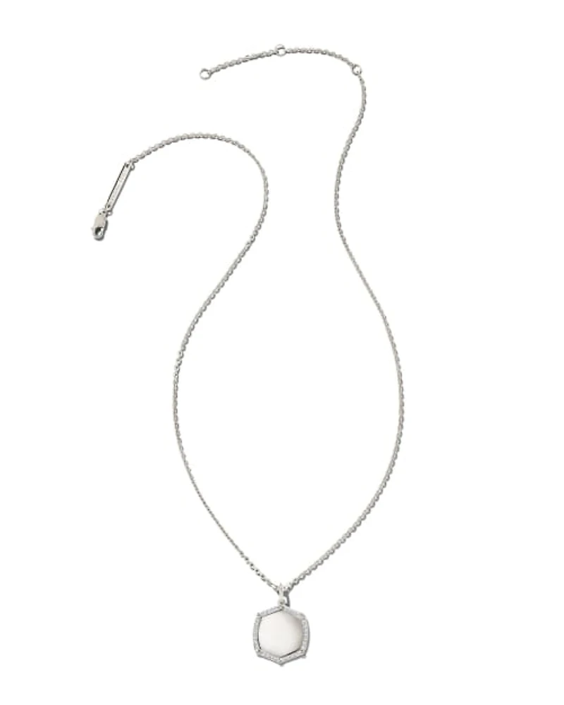 Davis Sterling Silver Luxe Charm Necklace in White Sapphire