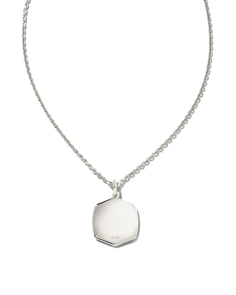 Davis Sterling Silver Luxe Charm Necklace in White Sapphire