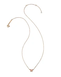 Butterfly 14k Rose Gold Pendant Necklace in Pink Sapphire