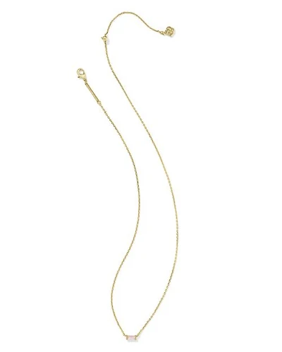 Juliette Gold Pendant Necklace Rose Quartz