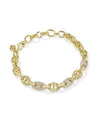 Bailey Gold Pave Chain Bracelet White CZ
